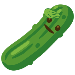 cucumber and saluting face