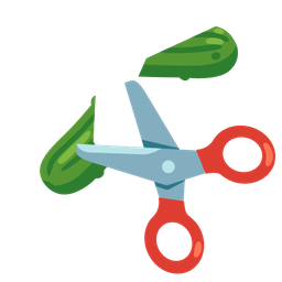 cucumber and scissors