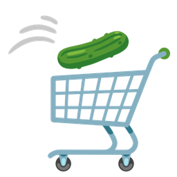 cucumber and shopping cart