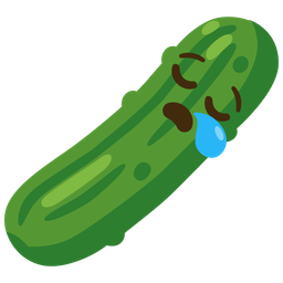 cucumber and sleepy face