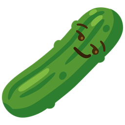 cucumber and smirking face