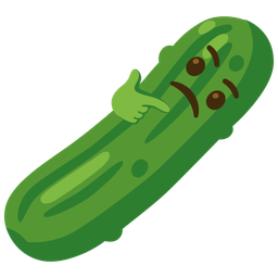 cucumber and thinking face