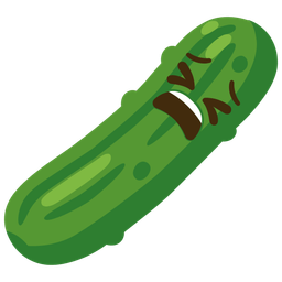 cucumber and tired face