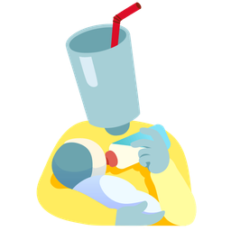 Cup with straw and Baby bottle