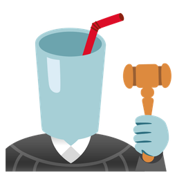 Cup with straw and Balance scale