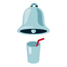 Cup with straw and Bell