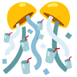 Cup with straw and Confetti ball