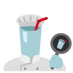 Cup with straw and Cooking