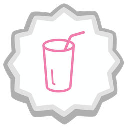 Cup with straw and Fish cake with swirl