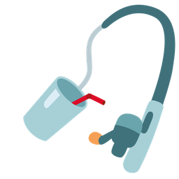 Cup with straw and Fishing pole