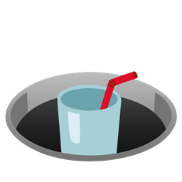 Cup with straw and Hole