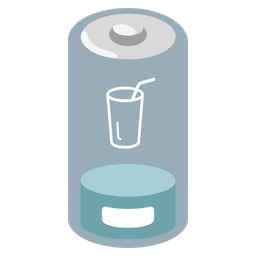 Cup with straw and Low battery