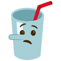 Cup with straw and Lying face