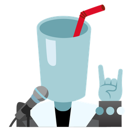 Cup with straw and Microphone