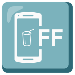 Cup with straw and Mobile phone off