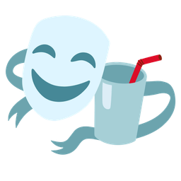 Cup with straw and Performing arts