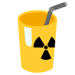 Cup with straw and Radioactive