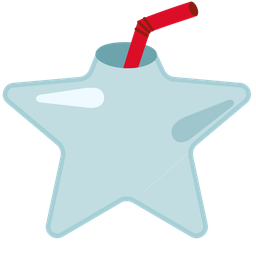 Cup with straw and Star