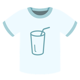 Cup with straw and T-shirt