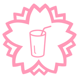 Cup with straw and White flower