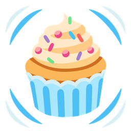 Cupcake and Beating heart