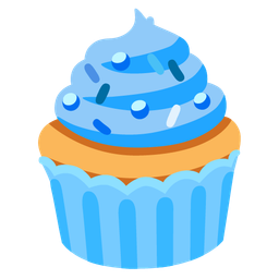 Cupcake and Blue heart