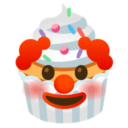 Cupcake and Clown face