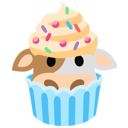 Cupcake and Cow face