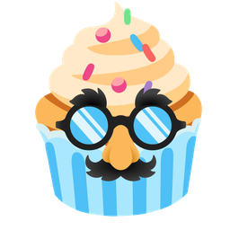 Cupcake and Disguised face