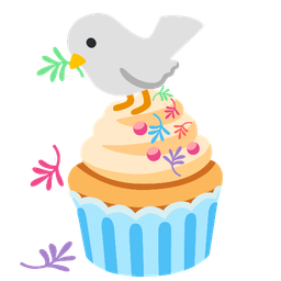 Cupcake and Dove