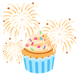Cupcake and Fireworks