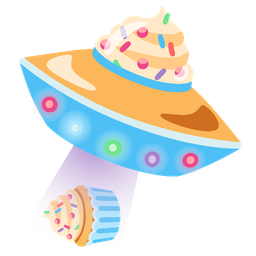 Cupcake and Flying saucer