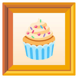 Cupcake and Framed picture
