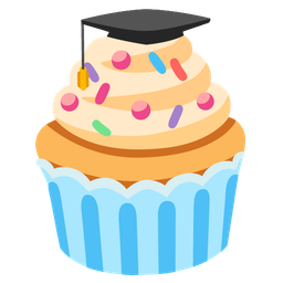 Cupcake and Graduation cap