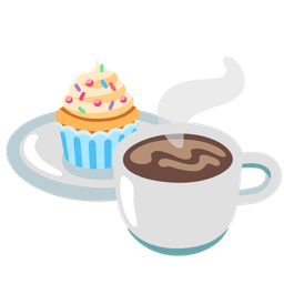 Cupcake and Hot beverage