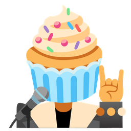 Cupcake and Microphone