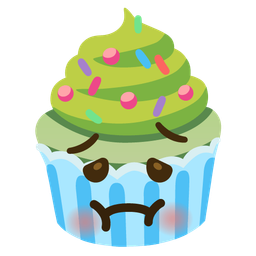 Cupcake and Nauseated face