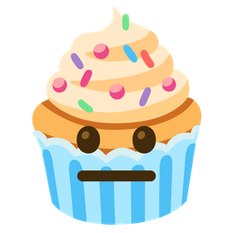 Cupcake and Neutral face