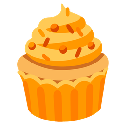Cupcake and Orange heart