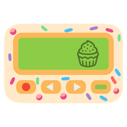 Cupcake and Pager