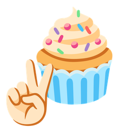 Cupcake and Peace symbol