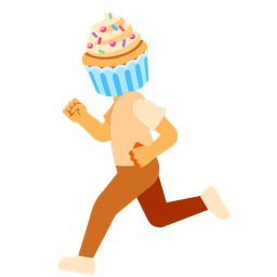 Cupcake and Running shoe