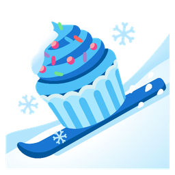 Cupcake and Skis