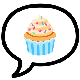 Cupcake and Speech balloon
