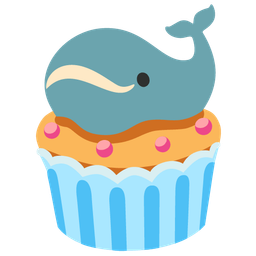 Cupcake and Spouting whale