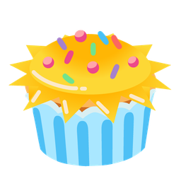 Cupcake and Sun with face