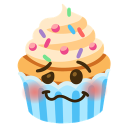 Cupcake and Woozy face