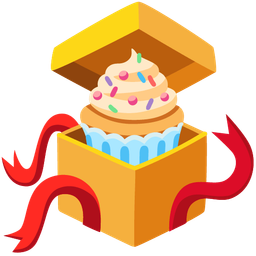 Cupcake and Wrapped gift