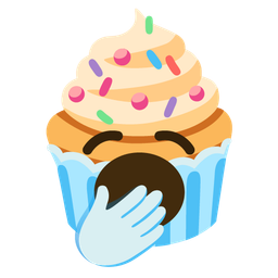 Cupcake and Yawning face