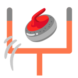 curling stone and american football